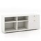 MDF Storage Cabinet White 2 Drawers 4 Cubes TV Stand 42.5 Inch Top